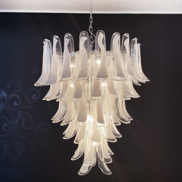 Murano chandelier in the manner of Mazzega with 75 glass petals