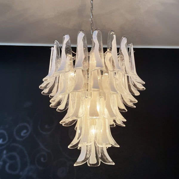 Murano chandelier in the manner of Mazzega with 52 glass petals