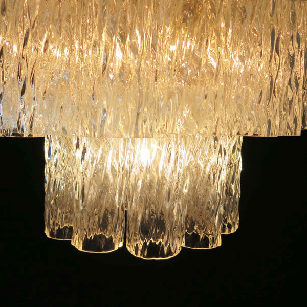 Large three-Tier Venini Murano Glass Tube Chandelier