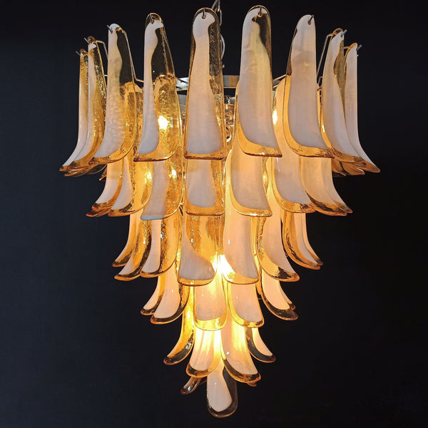 Murano Chandelier in the manner of Mazzega with 75 Caramel glass petals