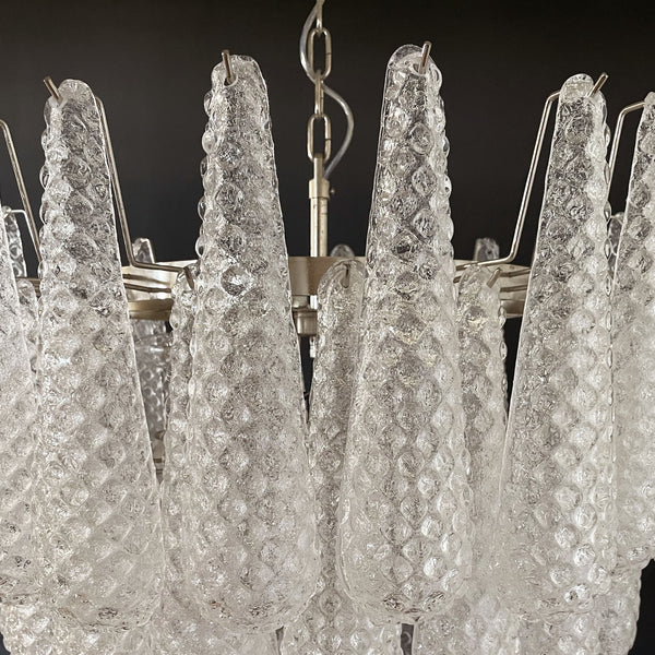 Murano glass chandelier with 75 glass petals drop