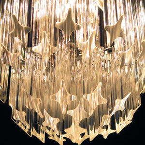 Murano Chandelier with 47 transparent prisms