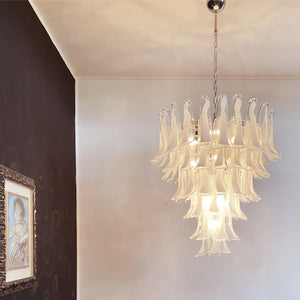 Murano chandelier in the manner of Mazzega with 75 glass petals