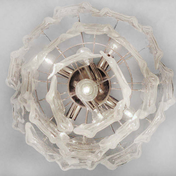 Murano chandelier lamp in Vistosi style with 23 glasses