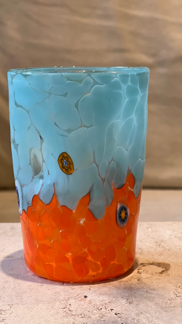 Murano Glass Turkis/Oransje