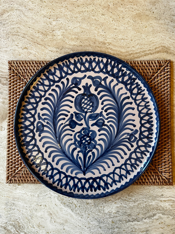 Spansk Keramikk Stor Tallerken/fat