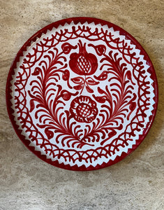 Spansk Keramikk Stor Tallerken/fat