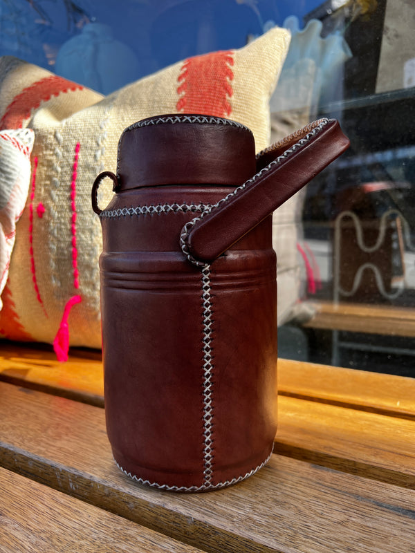 Leather Thermos With Handle