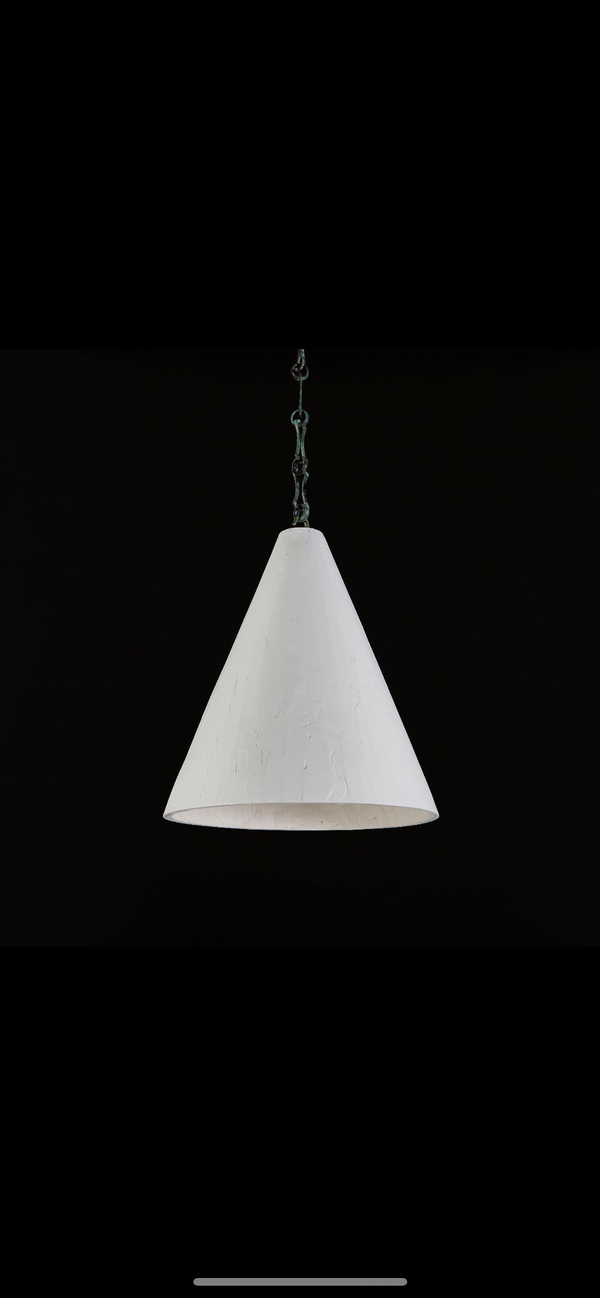 Plaster Medium Ceiling Lamp with Chain