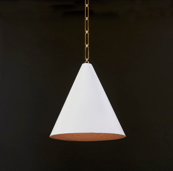 Plaster Medium Ceiling Lamp with Chain