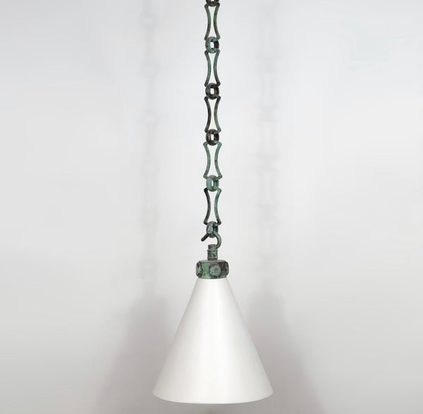 Plaster Small Ceiling Lamp with Chain