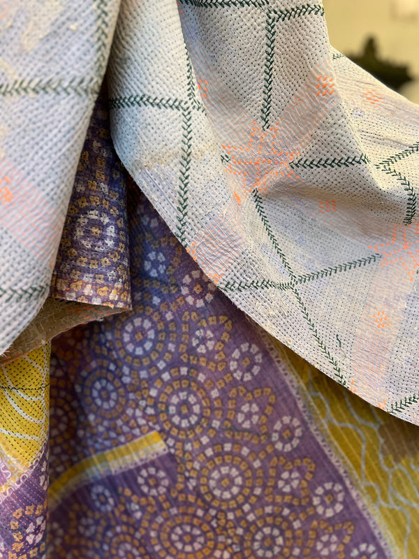 Kantha throw/bedspread