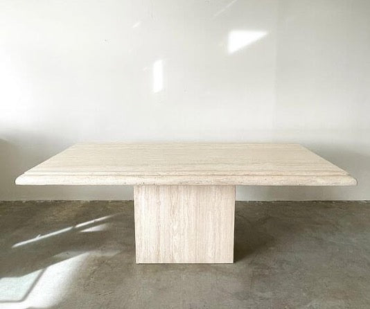 Travertine dining table