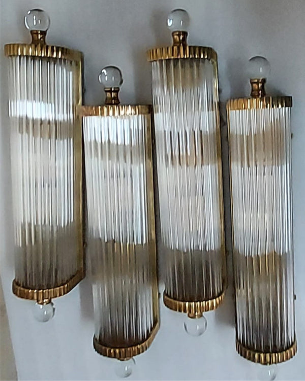 French art deco wall sconces pair